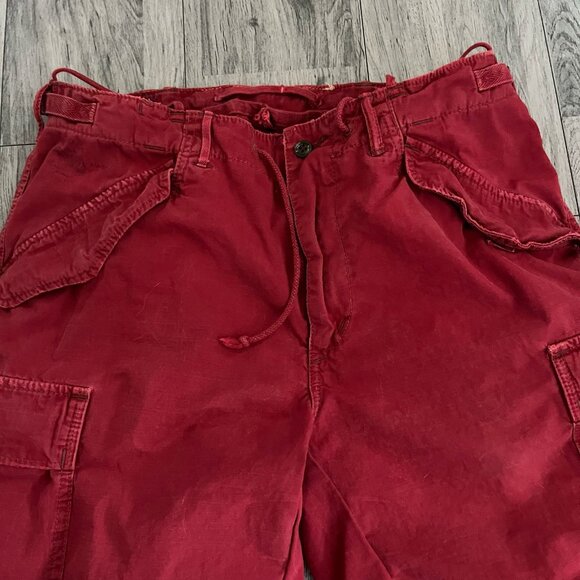 Polo Ralph Lauren Cargo Shorts Mens Size 34 Red Pockets Vintage Utility Y2k - Picture 5 of 5